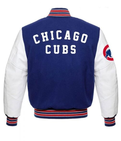Chicago Cubs MLB Blue and White Varsity Jacket - Image 2
