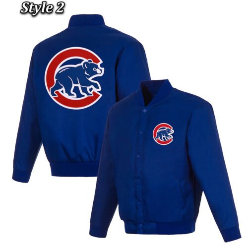 Varsity Chicago Cubs Royal Blue Wool Jacket - Image 6