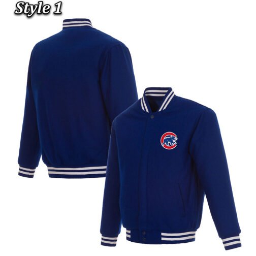 Varsity Chicago Cubs Royal Blue Wool Jacket - Image 5