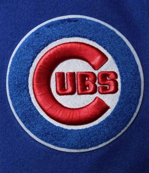 Varsity Chicago Cubs White and Royal Blue Jacket - Image 12