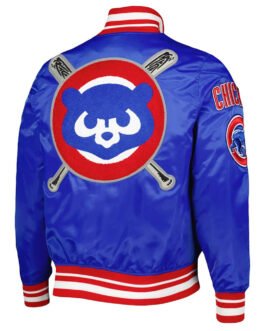 Chicago Cubs Mash Up Royal Satin Jacket