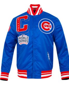 Chicago Cubs Mashup Classic Rib Satin Jacket