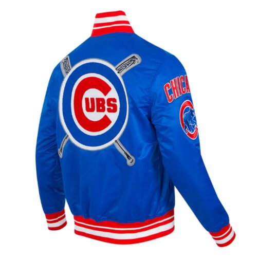 Chicago Cubs Mashup Classic Rib Satin Jacket - Image 4
