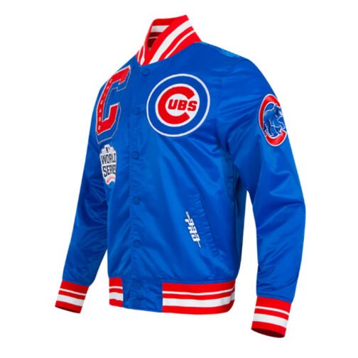 Chicago Cubs Mashup Classic Rib Satin Jacket - Image 3