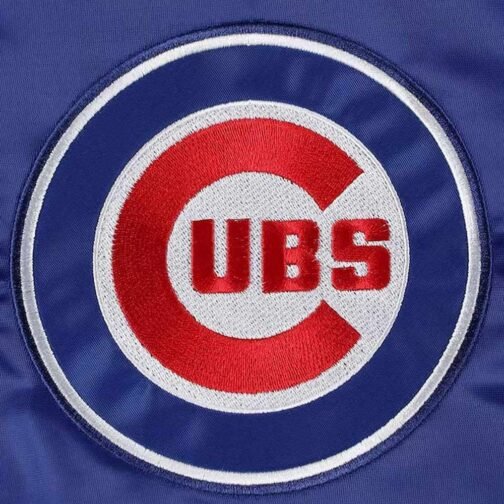 Chicago Cubs Midfield Varsity Royal Satin Jacket - Image 4