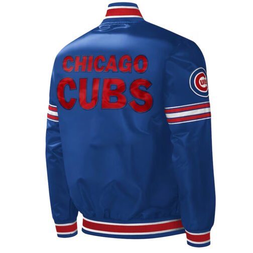 Chicago Cubs Midfield Varsity Royal Satin Jacket - Image 2