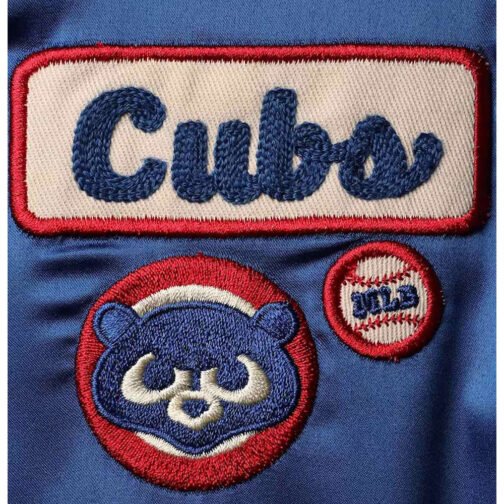 Chicago Cubs New Era Royal Satin Jacket - Image 4