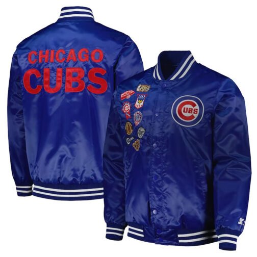 Chicago Cubs Patch Royal Jacket - Image 3