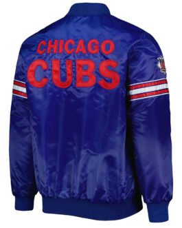 Chicago Cubs Pick & Roll Royal Blue Satin Jacket