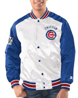 Renegade Chicago Cubs White and Blue Jacket
