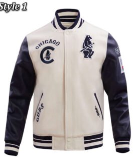 Retro Chicago Cubs Classic Rib Varsity Jacket