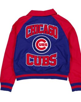 Chicago Cubs Royal and Red Throwback Jacket