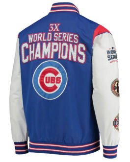 Chicago Cubs Commemorative Gray and Royal Blue Jacket