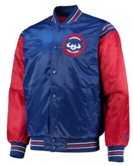Chicago Cubs Starter Royal Blue and Red Satin Jacket