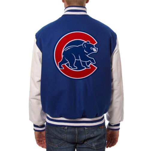 Varsity Chicago Cubs Royal Blue and White Two-Tone Jacket - Image 2