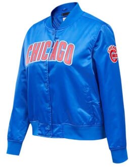Chicago Cubs Royal Full-Snap Satin Jacket