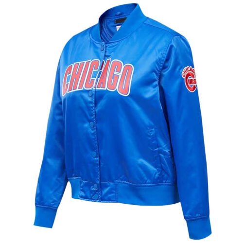 Chicago Cubs Royal Full-Snap Satin Jacket