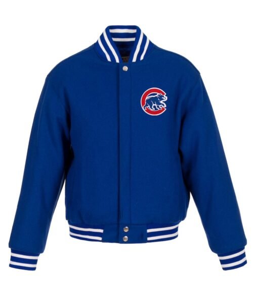 Chicago Cubs Royal Varsity Wool Jacket - Image 3