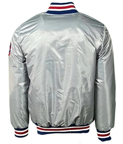 Chicago Cubs Satin Baseball Jacket - Image 3