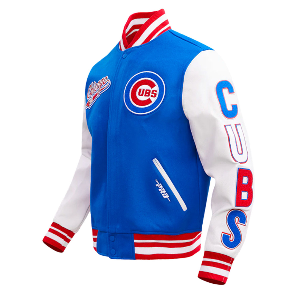 Script Tail Chicago Cubs Classic Rib Varsity Jacket - Image 6