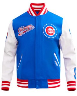 Script Tail Chicago Cubs Classic Rib Varsity Jacket