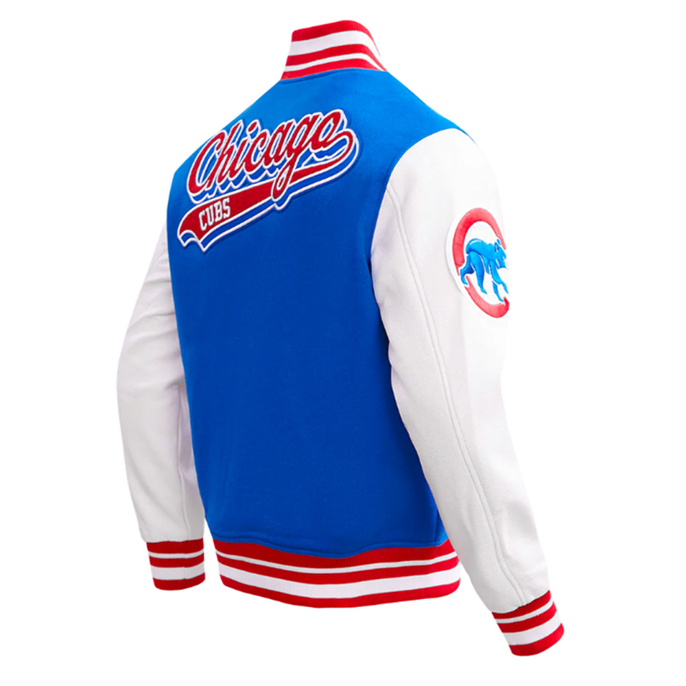 Script Tail Chicago Cubs Classic Rib Varsity Jacket - Image 8