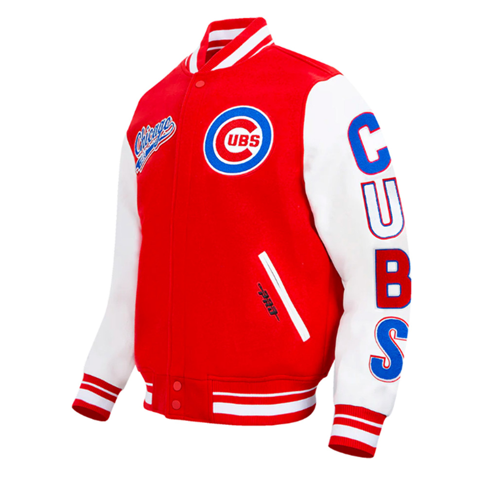 Script Tail Chicago Cubs Classic Rib Varsity Jacket - Image 5