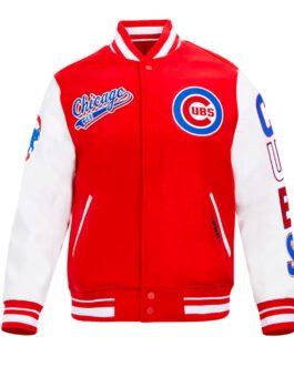 Script Tail Chicago Cubs Classic Rib Varsity Jacket