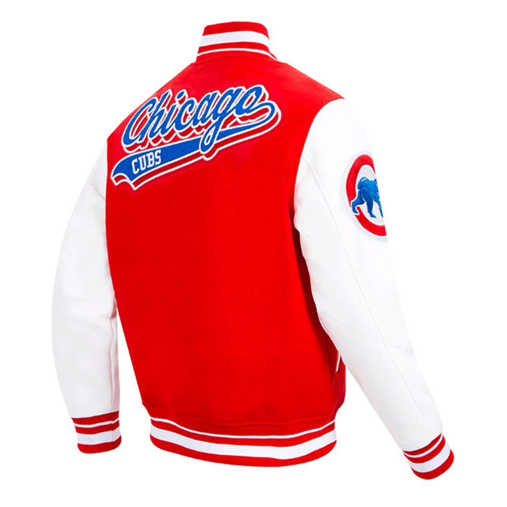 Script Tail Chicago Cubs Classic Rib Varsity Jacket - Image 7