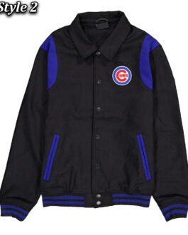Chicago Cubs Sport Night Teddy Varsity Jacket