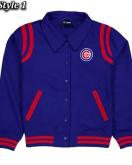 Chicago Cubs Sport Night Teddy Varsity Jacket