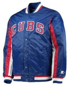 Chicago Cubs The Ace Full-Snap Royal Blue Varsity Satin Jacket