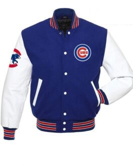 Chicago Cubs MLB Blue and White Varsity Jacket