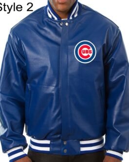 Varsity Chicago Cubs Royal Blue Leather Jacket