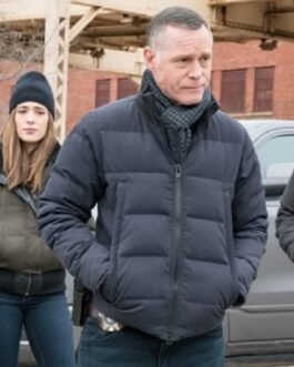 Chicago PD Jason Beghe Blue Puffer Jacket
