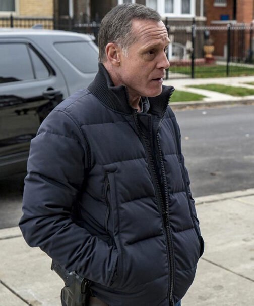 Chicago PD Jason Beghe Blue Puffer Jacket - Image 6