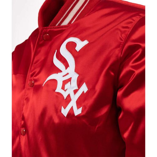 1971 Chicago White Sox Satin Red Jacket - Image 4