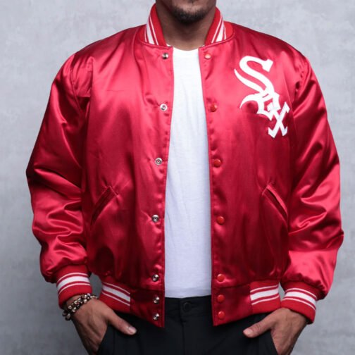 1971 Chicago White Sox Satin Red Jacket - Image 5