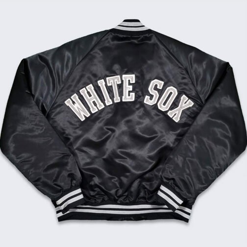Chicago White Sox 80’s Black Bomber Jacket - Image 2