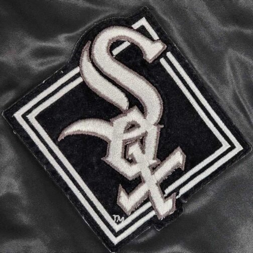 Chicago White Sox 80’s Black Bomber Jacket - Image 3
