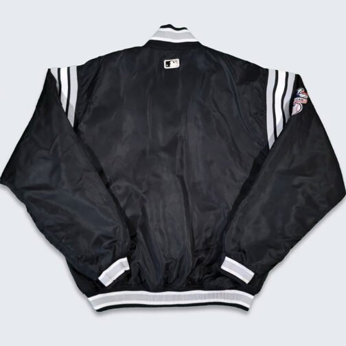 Chicago White Sox 90’s Black Satin Jacket - Image 2