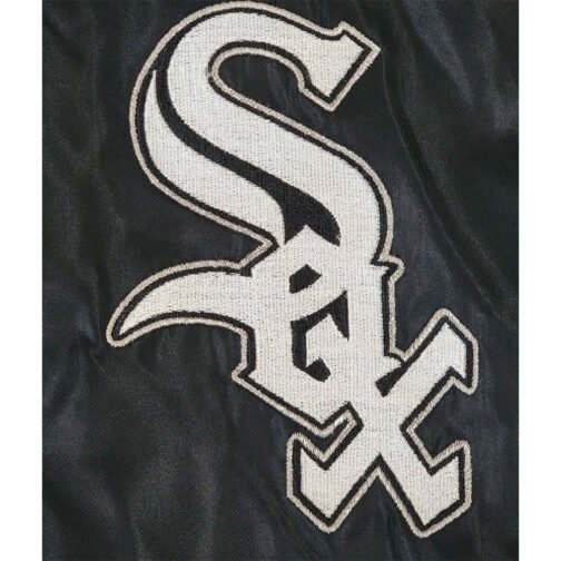Chicago White Sox 90’s Black Satin Jacket - Image 4
