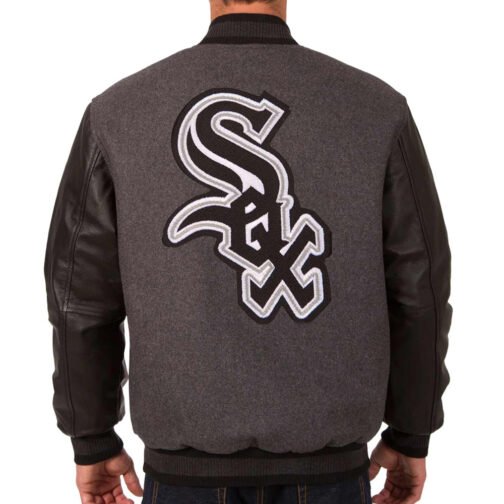 Letterman Chicago White Sox Wool/Leather Back Jacket - Image 4