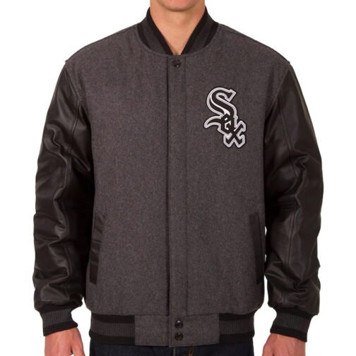 Letterman Chicago White Sox Wool/Leather Back Jacket - Image 2