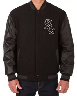 Letterman Chicago White Sox Wool/Leather Back Jacket