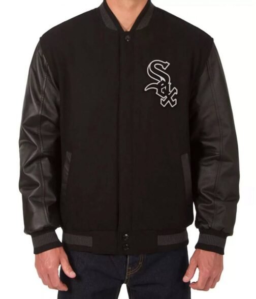 Letterman Chicago White Sox Wool/Leather Back Jacket