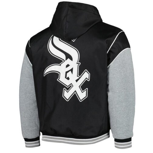 Chicago White Sox Black and Gray Hoodie Jacket - Image 2
