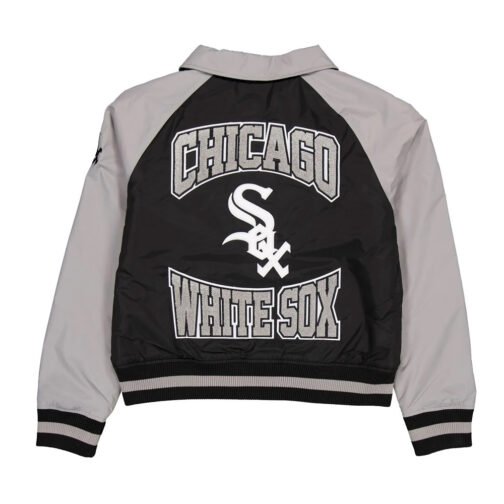 Chicago White Sox Black and Gray Throwback Jacket - Image 2