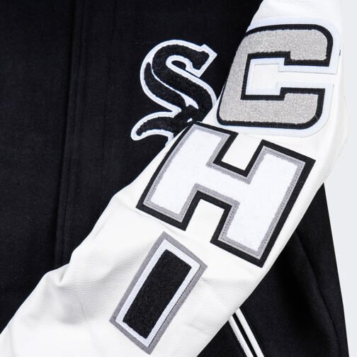 Chicago White Sox Letterman White/Black Jacket - Image 7