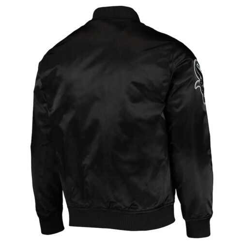 Chicago White Sox Wordmark Bomber Satin Jacket - Image 8